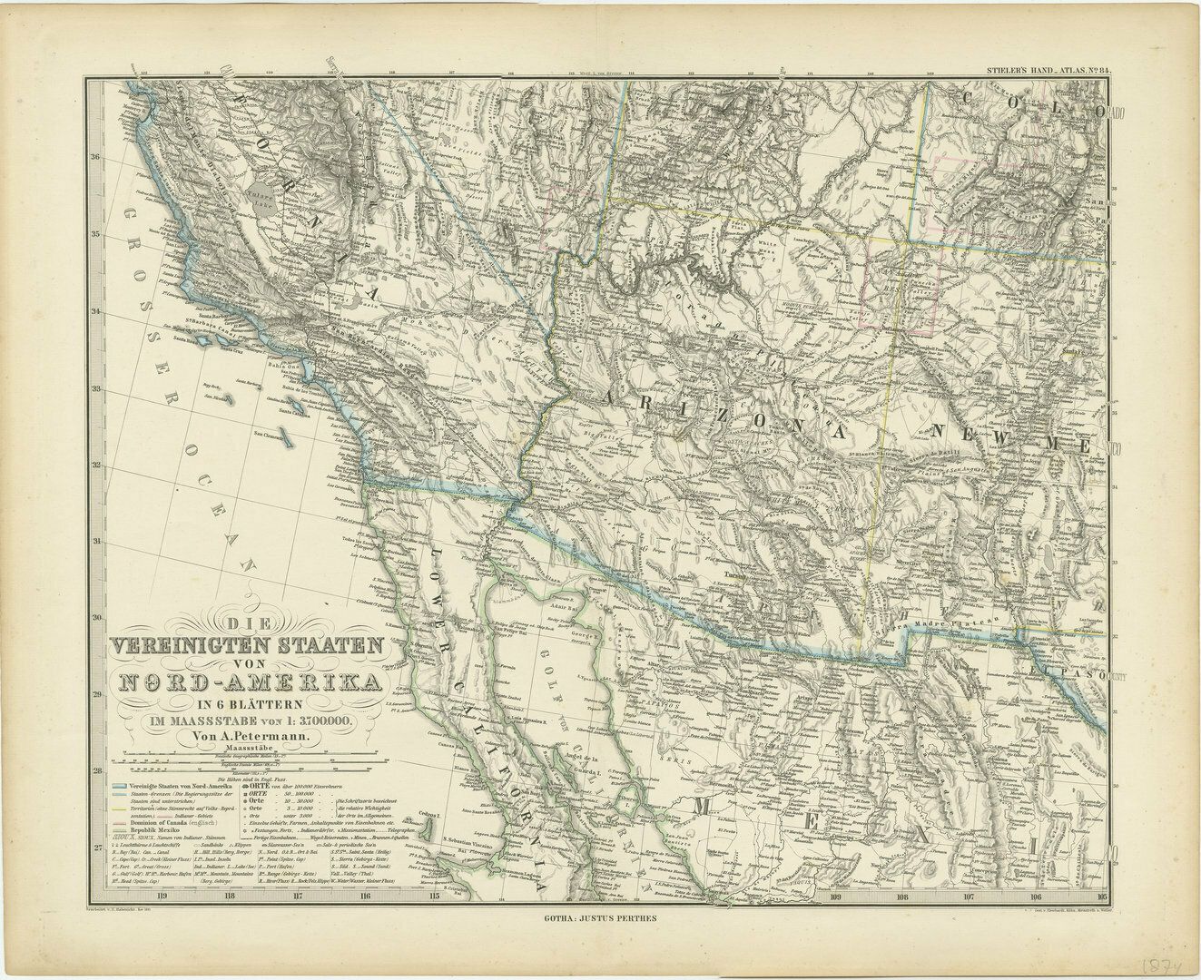Set Of 4 Antique Maps Of Part Of The United States Of America photo Art