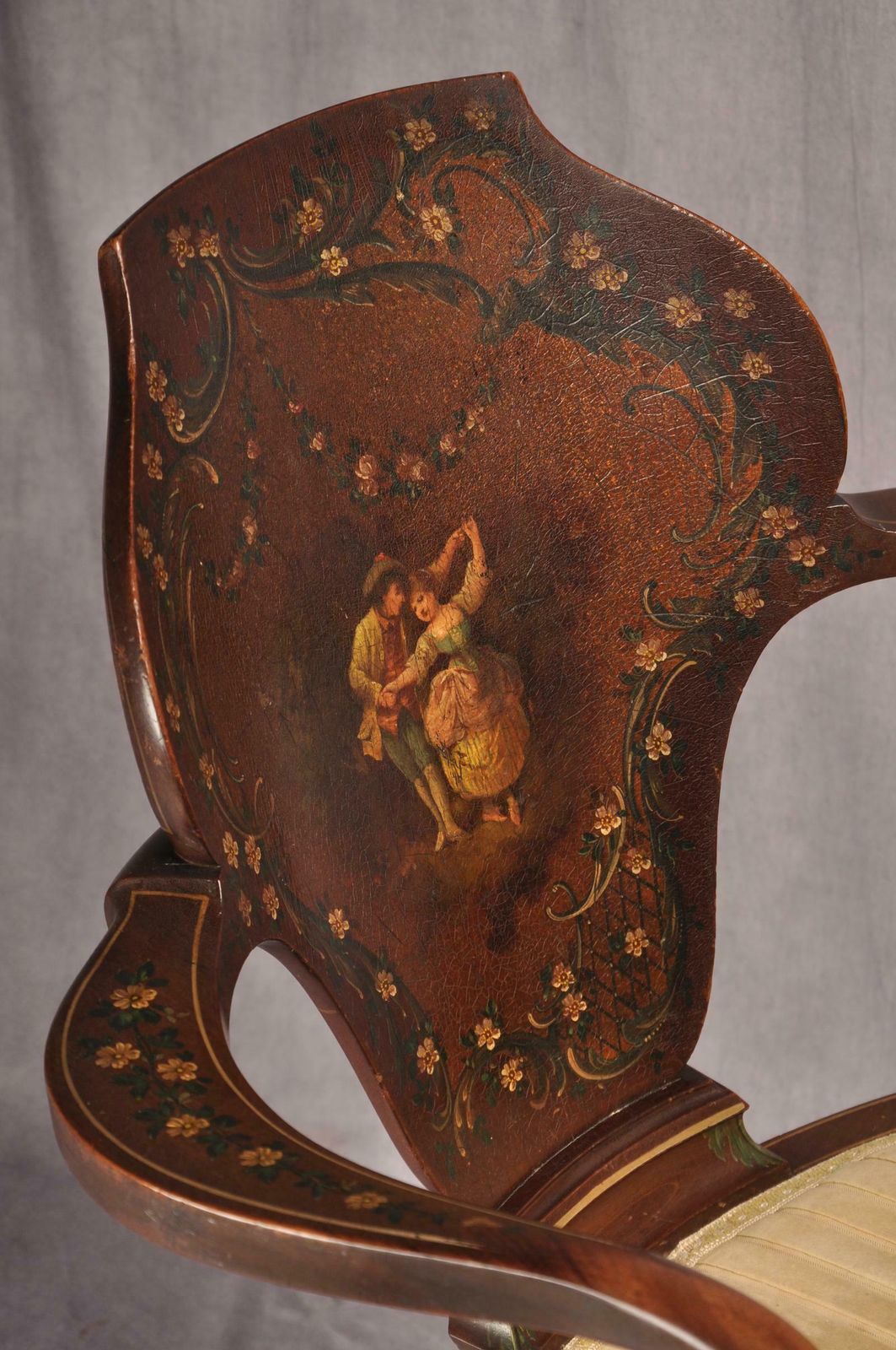 Fine Painted Mahogany Edwardian Armchair photo furniture