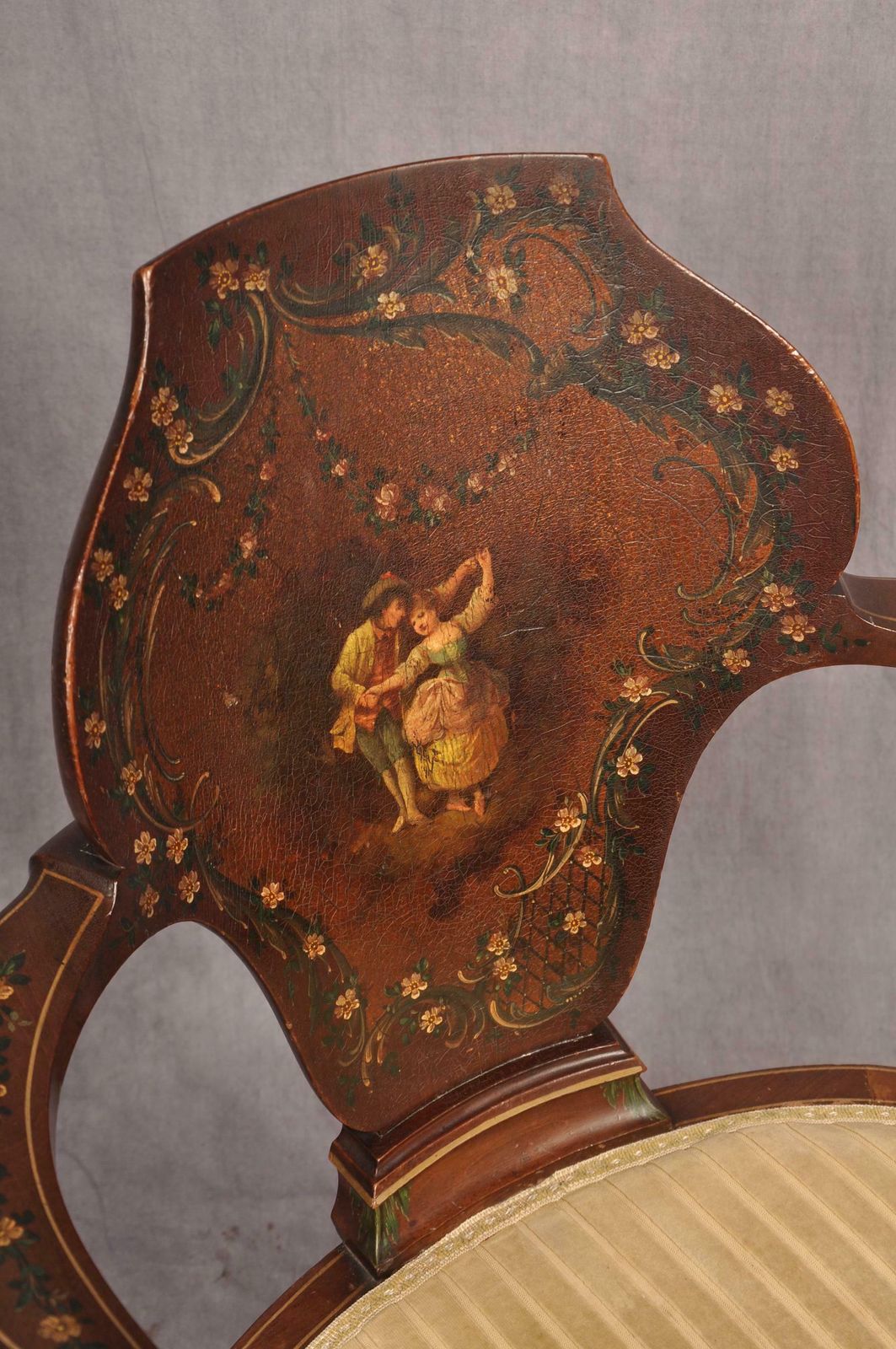 Fine Painted Mahogany Edwardian Armchair photo Furniture