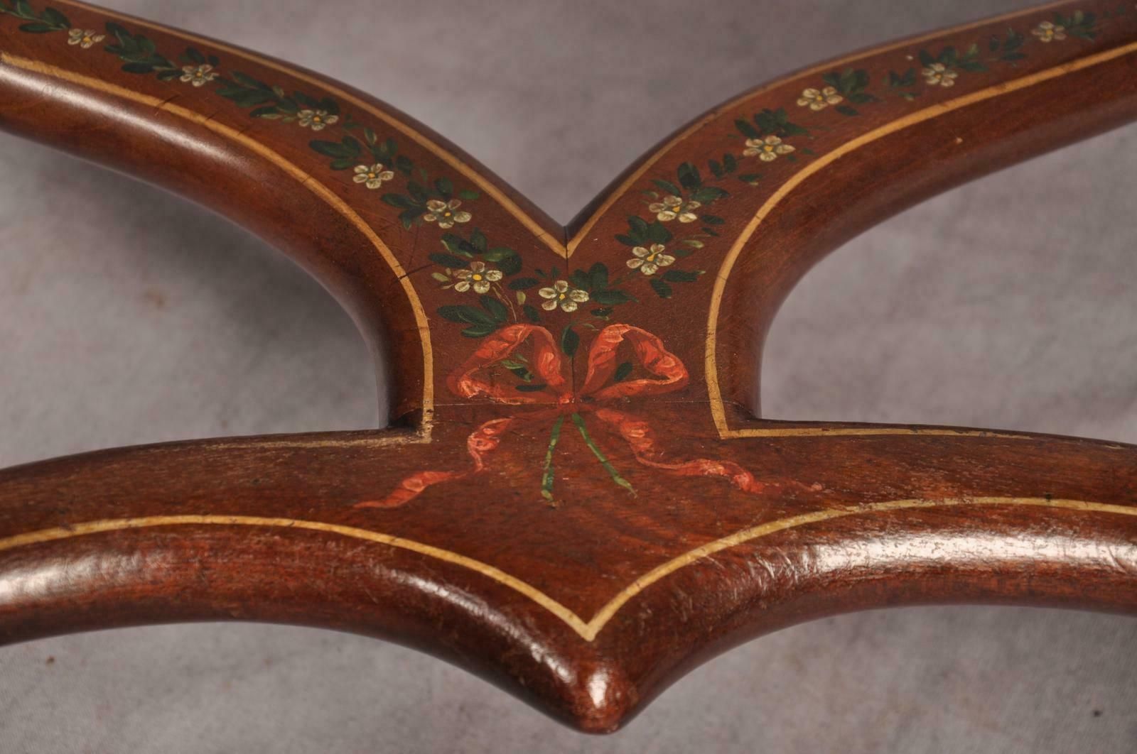 Fine Painted Mahogany Edwardian Armchair photo vintage