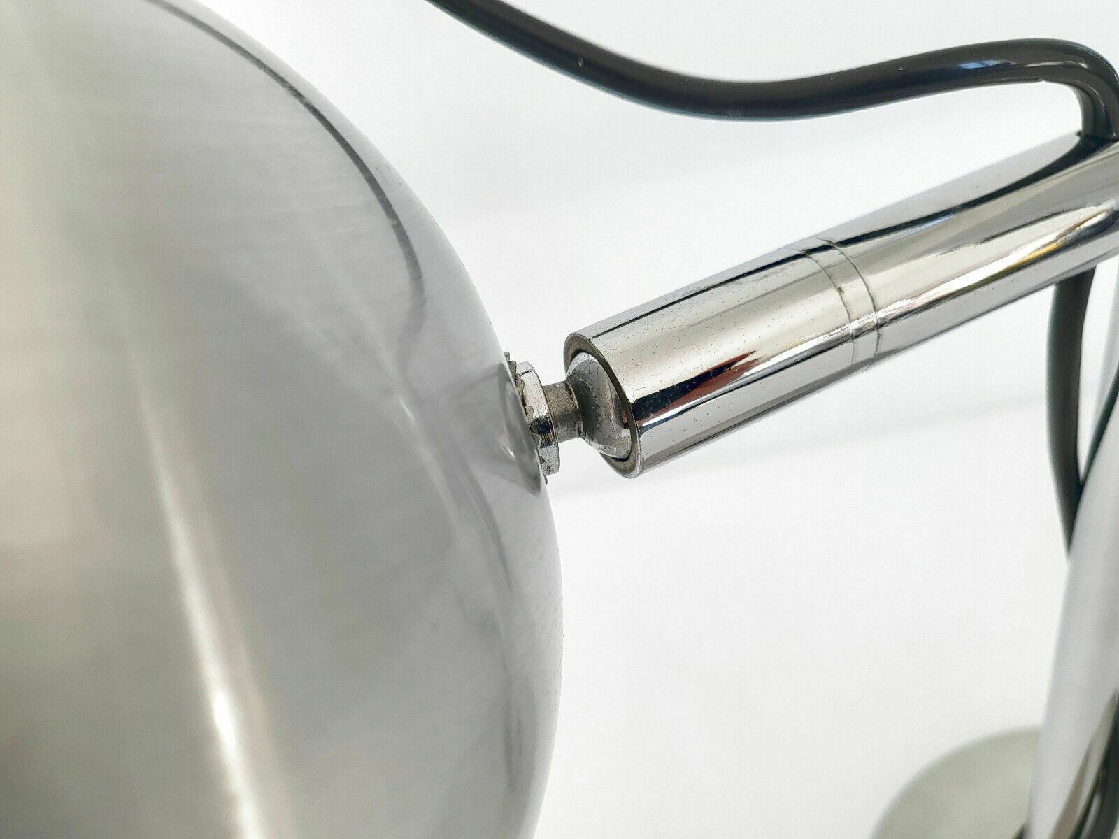 Lighting Old Vintage Table Lamp 1970 In Adjustable Brushed Steel 70s Retro 1970s photo