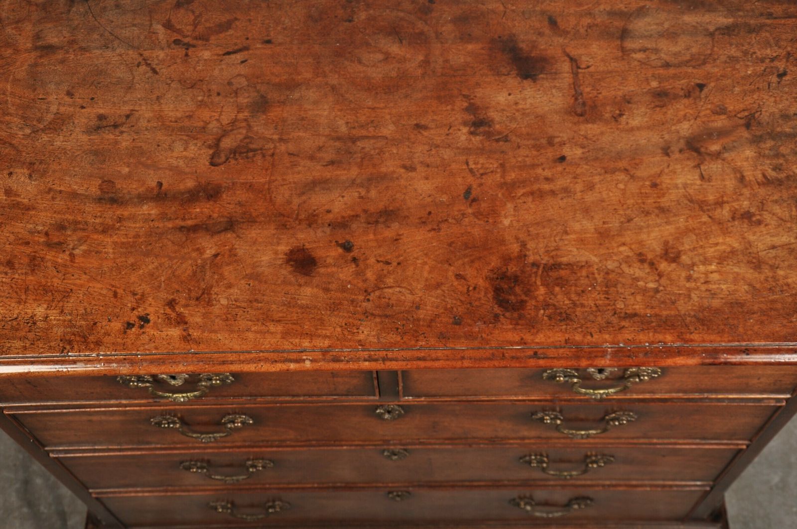 Furniture Fine 18th Century Mahogany Chippendale Chest Of Drawers photo