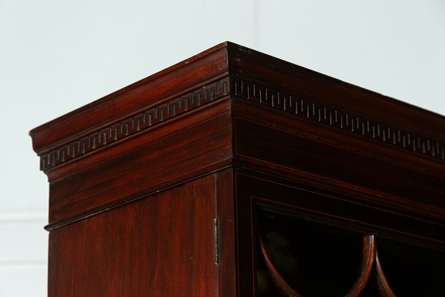 photo buy George III 18thc Mahogany Glazed Twin Library Bookcase Cabinet