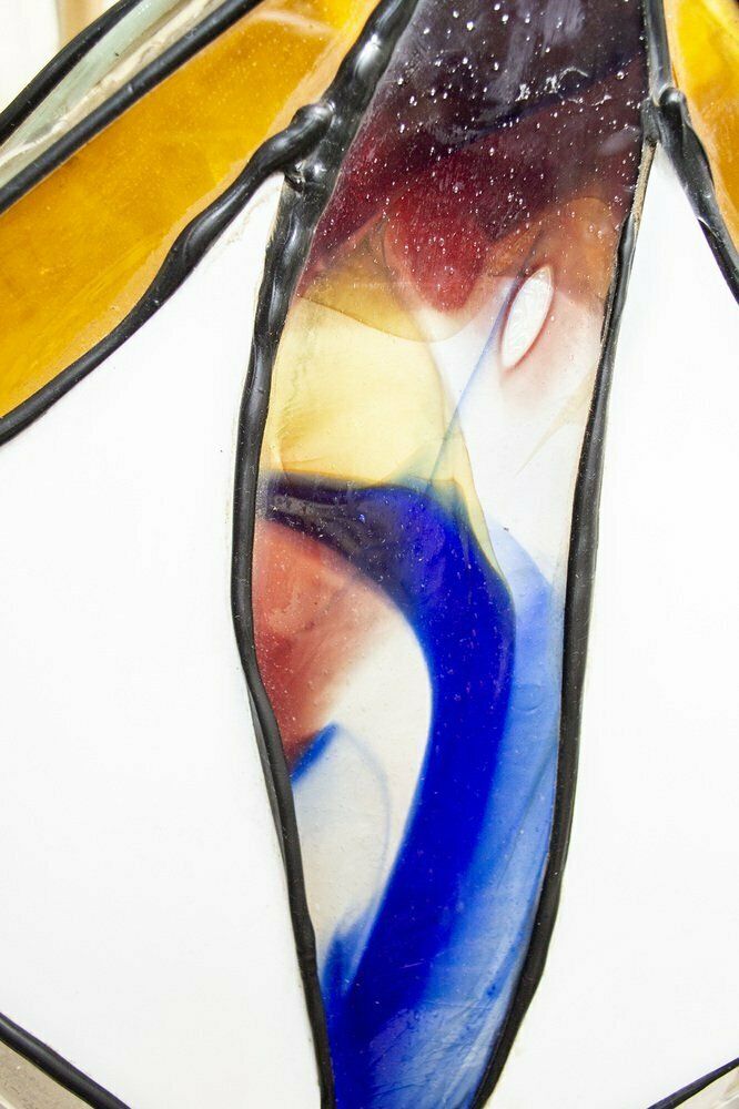 Plafondlamp Van Gekleurd Loodglas En Siliconen, Italië, Jaren 1970 photo buy