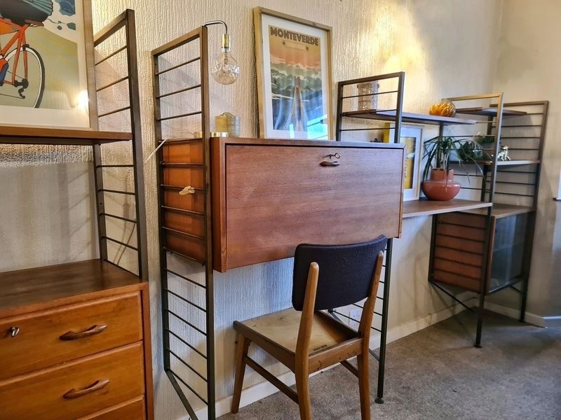 Four Bay Mid Century Ladderax Units photo vintage