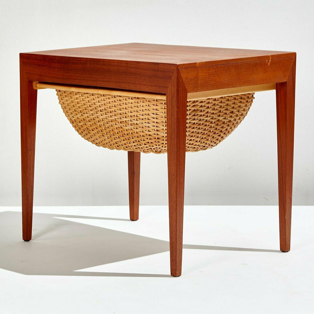 Teak Sewing Table By Severin Hansen For Haslev Furniture Factory, 1960s
