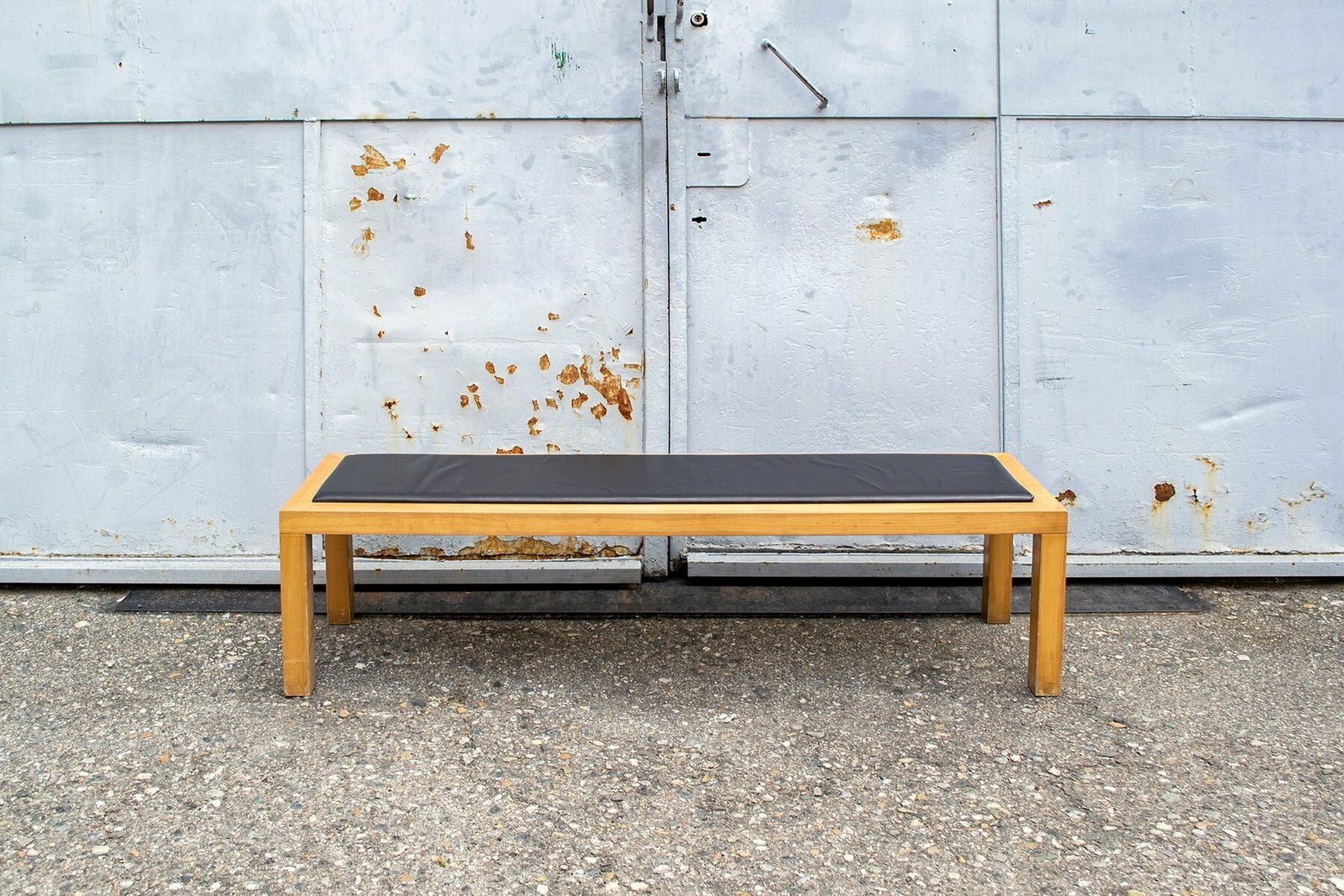 Wooden Bench And Salmistraro Skin, Italy, 1980s