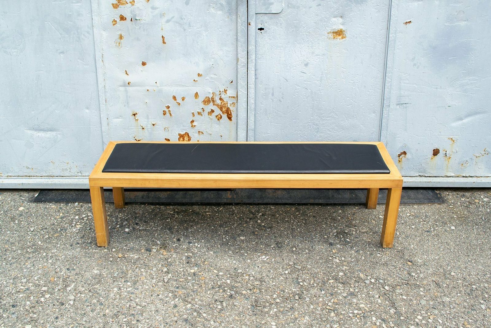 Wooden Bench And Salmistraro Skin, Italy, 1980s photo furniture