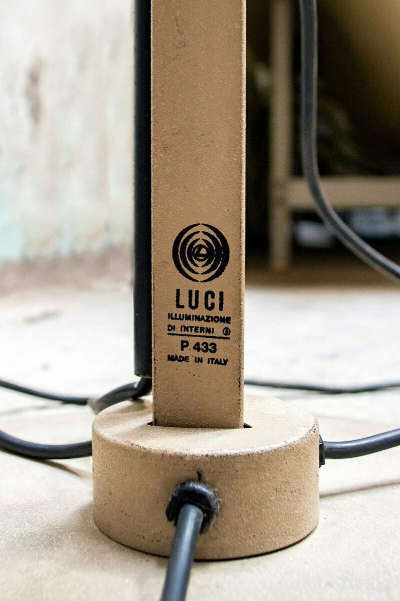 Floor Lamp With 3 Lights P433 By Brusasco & Torretta For Luci Italia, 1970s photo vintage