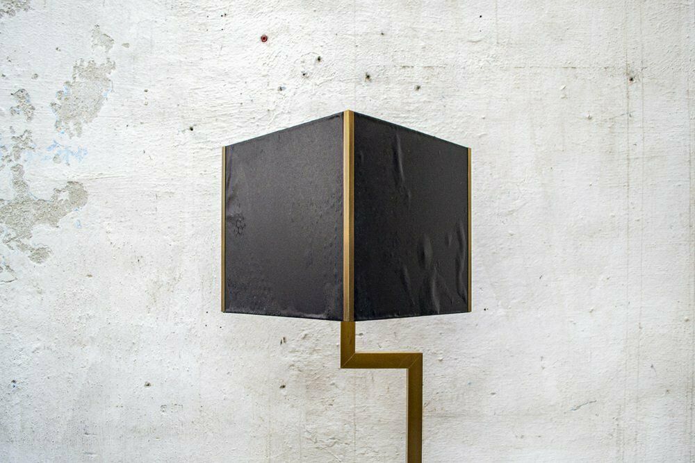 Messing, Marmer En Leren Lamp Van Trussardi Atelier, Jaren 2000 photo for sale