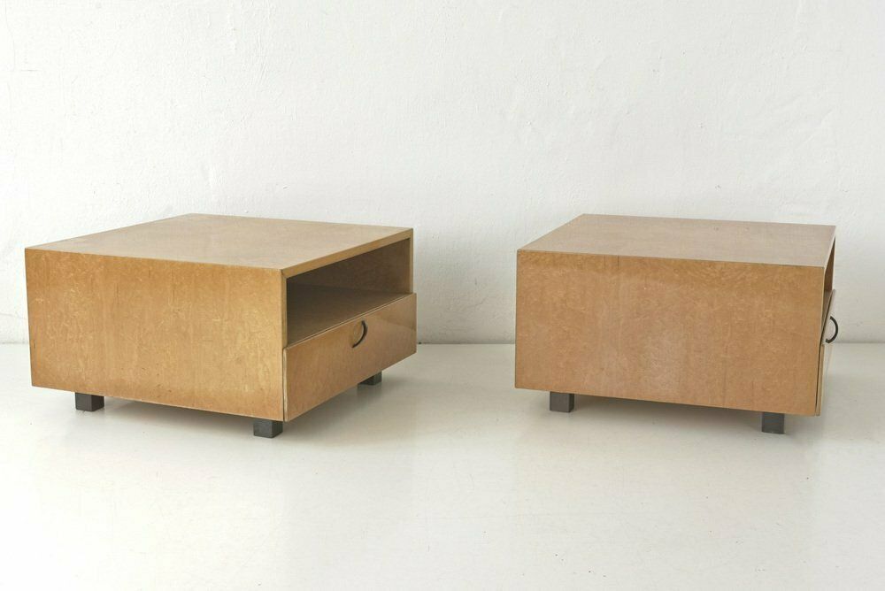 Large Side Tables In Bird`s Eye Maple By Giovanni Offredi For Saporiti Italia, Italy, 1975, Set Of 2 photo 3810.0