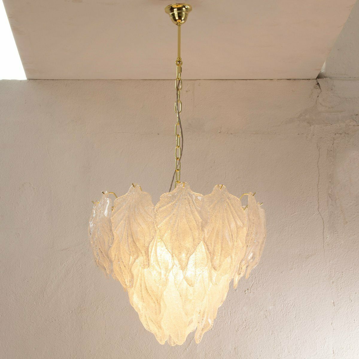 Suspension Chandelier In Crystal Coloured Murano Glass, Italy, 1990s photo Lighting