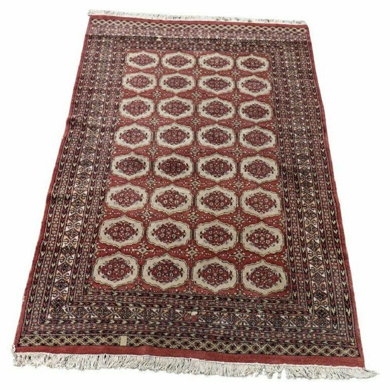 Antique Handmade Bokhara Rug, 1920s