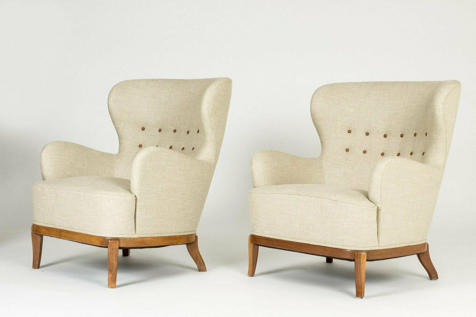 Mid Century Lounge Chairs By Carl Axel Acking, 1940s, Set Of 2 photo for sale