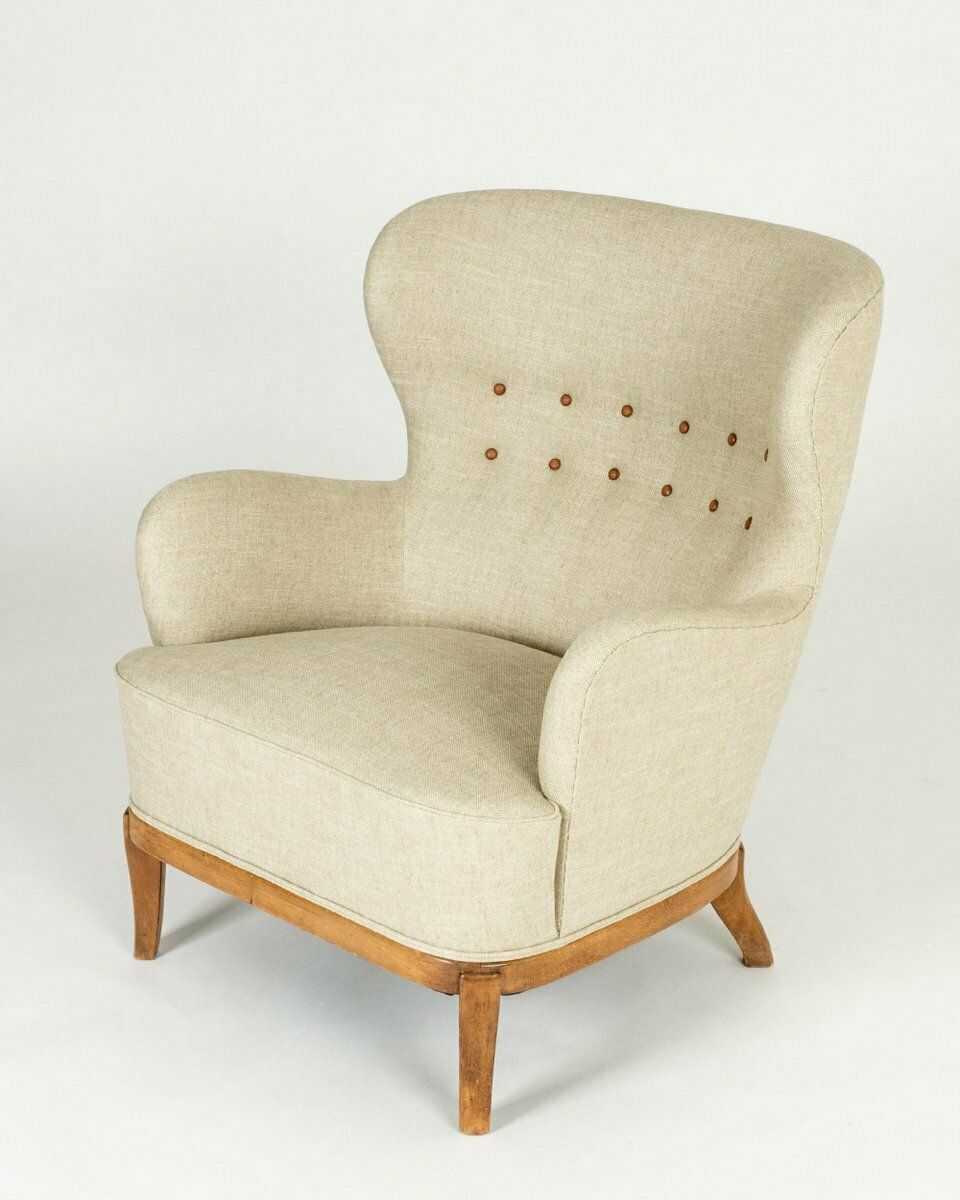 Mid Century Lounge Chairs By Carl Axel Acking, 1940s, Set Of 2 photo vinterior