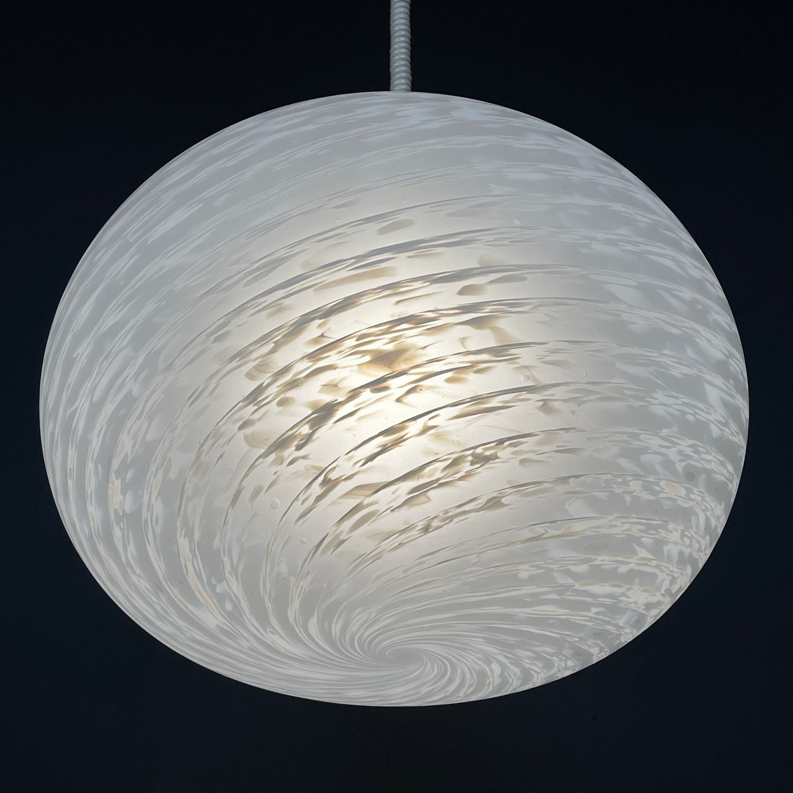 740.0 Large Swirl Murano Glass Pendant Lamp Vetri Murano Italy 1970s photo