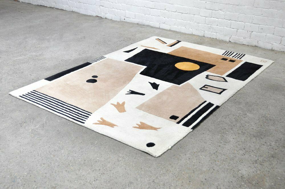 Vintage Handwoven Rug With Abstract Design, 1980s photo furniture