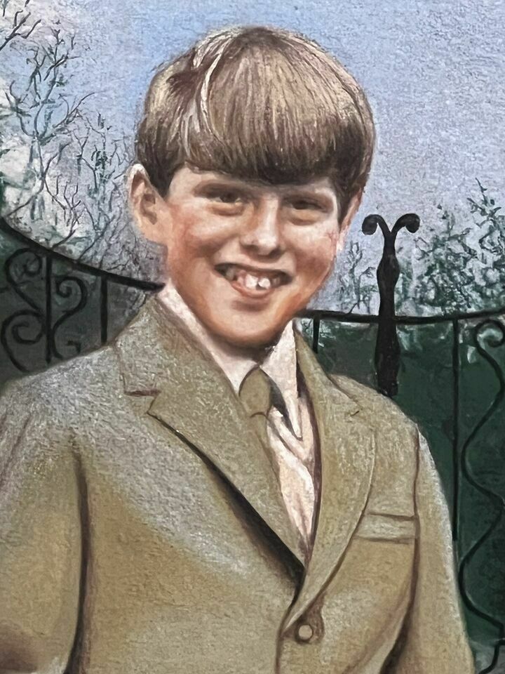 20th Century Young Master Of Iverneill House Pastel Painting Signed J Bell photo vinterior