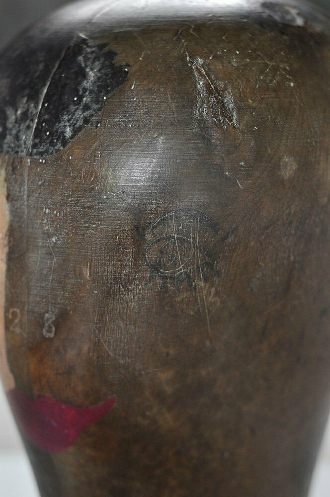 Surrealist Bauhaus Wooden Head Sculpture, 1920s photo buy