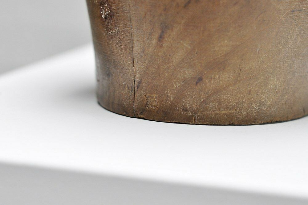 Art Surrealist Bauhaus Wooden Head Sculpture, 1920s photo