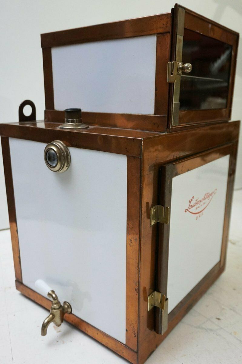 Antique Steampunk Copper And Ceramic Medical Sterilizer Cabinet, 1890s photo buy
