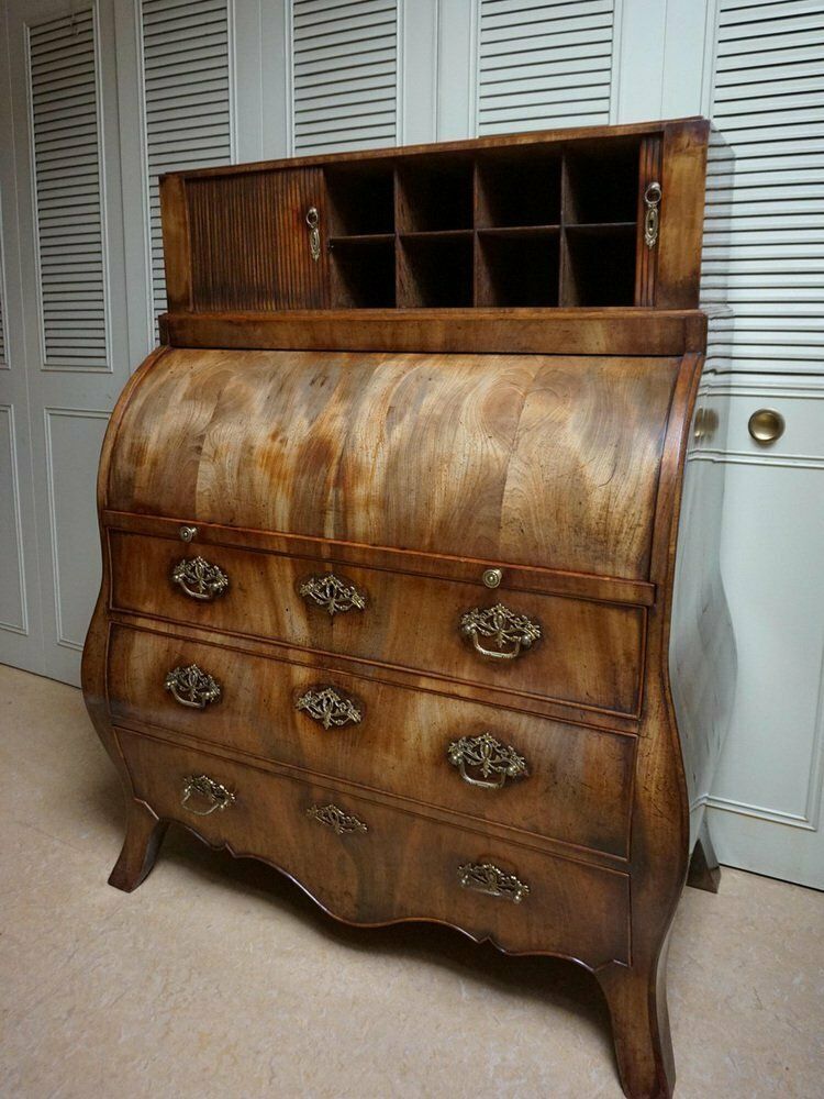 Furniture Dutch Bombe Cylinder Secretaire, 1700s photo