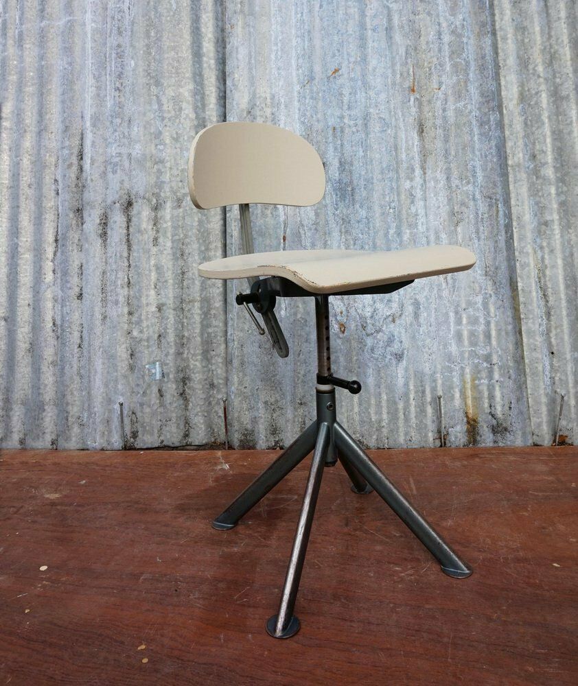 Swedish Industrial Architect Work Desk Chair By John Odelberg & Anders Olsen, 1940s