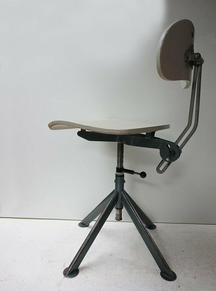 Swedish Industrial Architect Work Desk Chair By John Odelberg & Anders Olsen, 1940s photo furniture