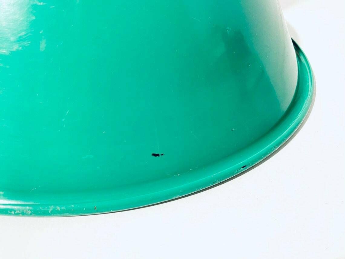 Emarald Green Enamel Industrial Hanging Lamp  Vintage Decor photo buy