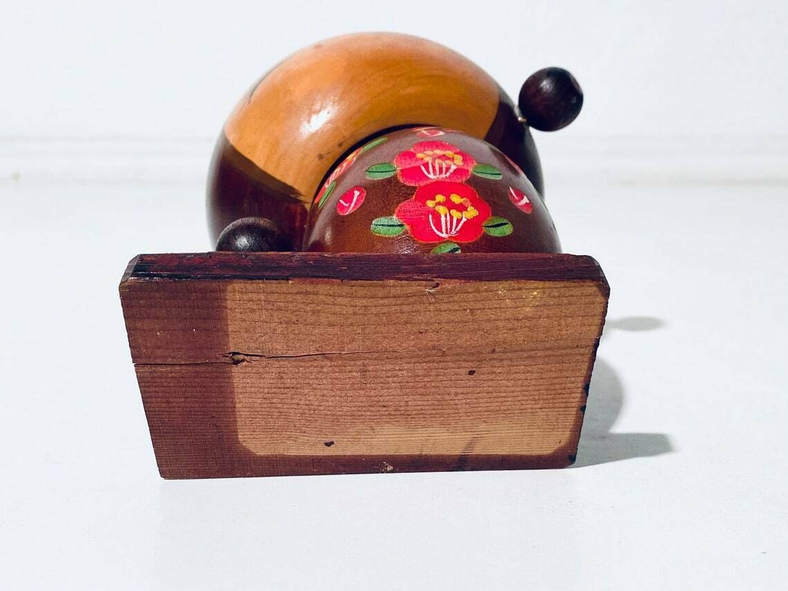 photo for sale Large Satonoko Doll Young Girl  Vintage Traditional Japanese Kokeshi Wood Decor 1960s