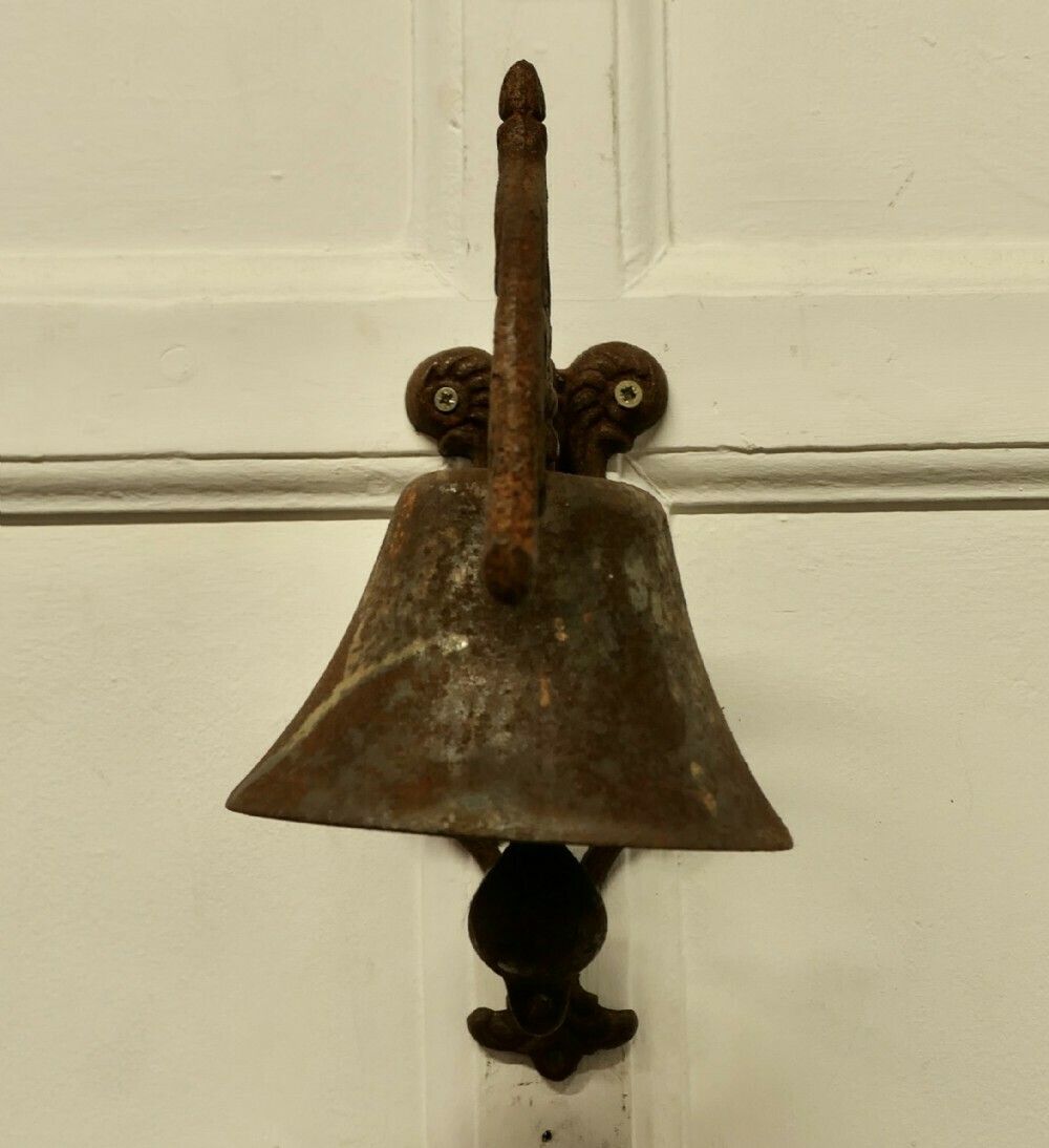 Cast Iron Out Door Bell On Bracket photo for sale