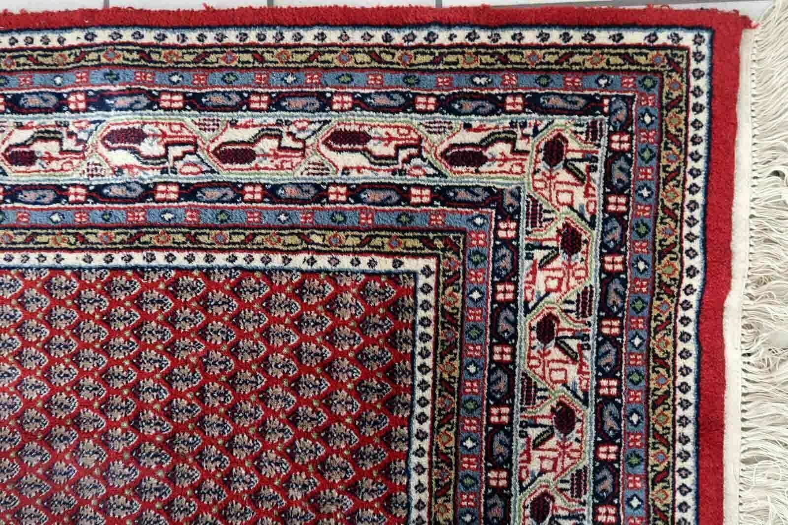 2680.0 Handmade Vintage Indian Seraband Rug 6.6' X 8.2' (204cm X 252cm) 1970s photo