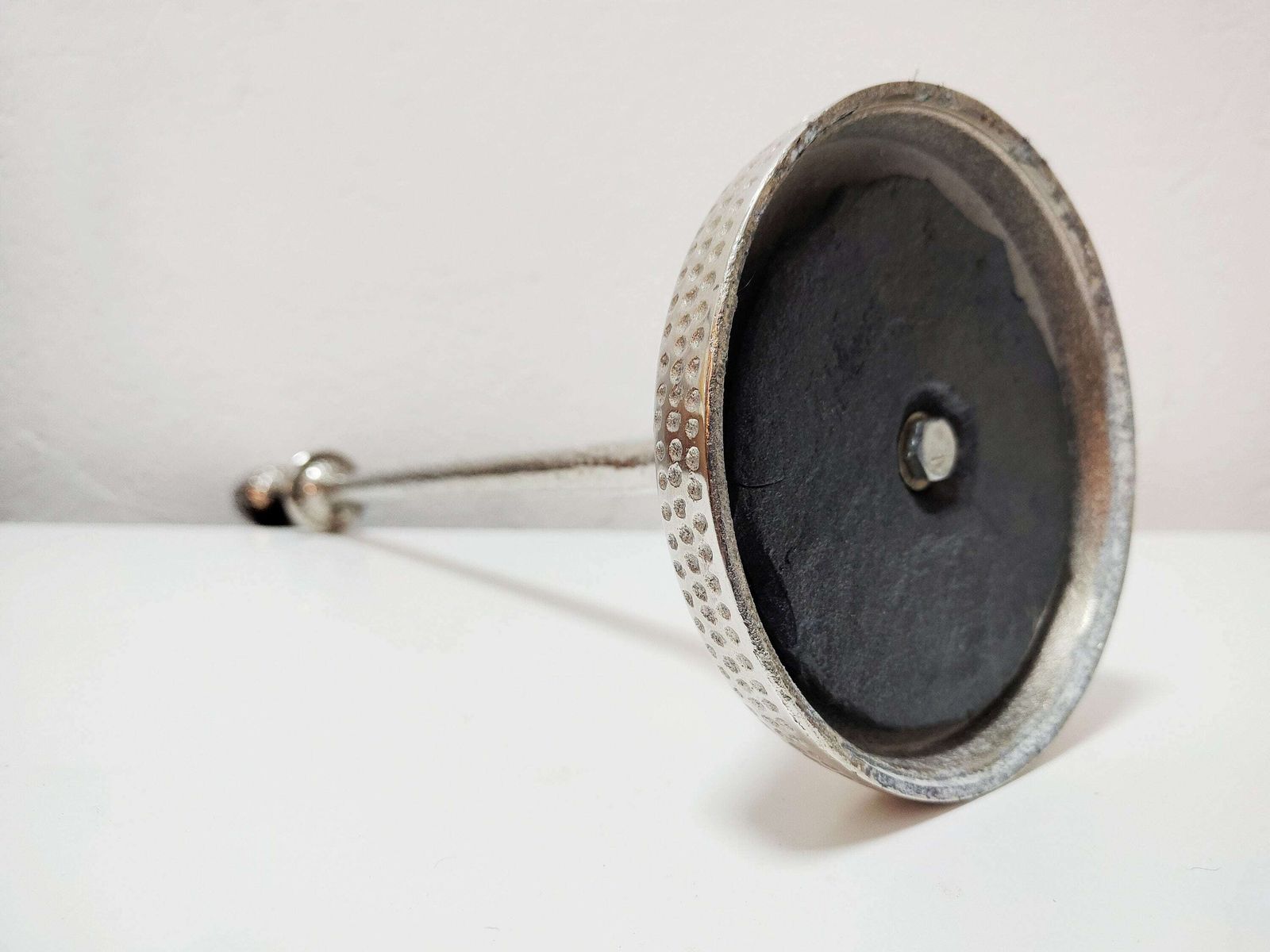 Xl Brutalist Candlestick Holder Done In Hammered Aluminum Designed By Gunther Lambert // Made In West Germany In 1970s photo Home Decor