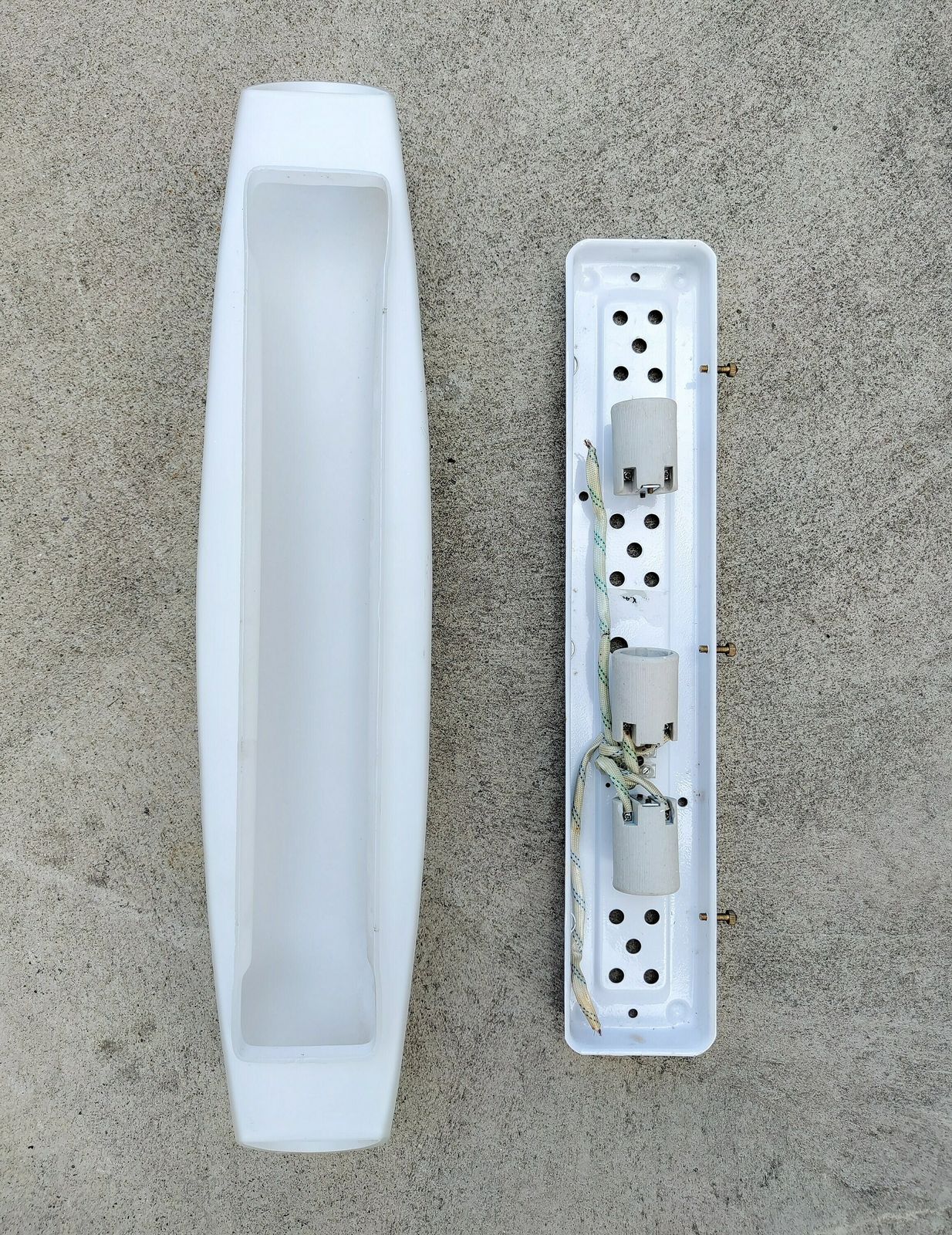 Pair Of Xl Opaline Glass Sconces // Pair Of Large Space Age Wall Lamps // Made In West Germany In 1970s photo Lighting