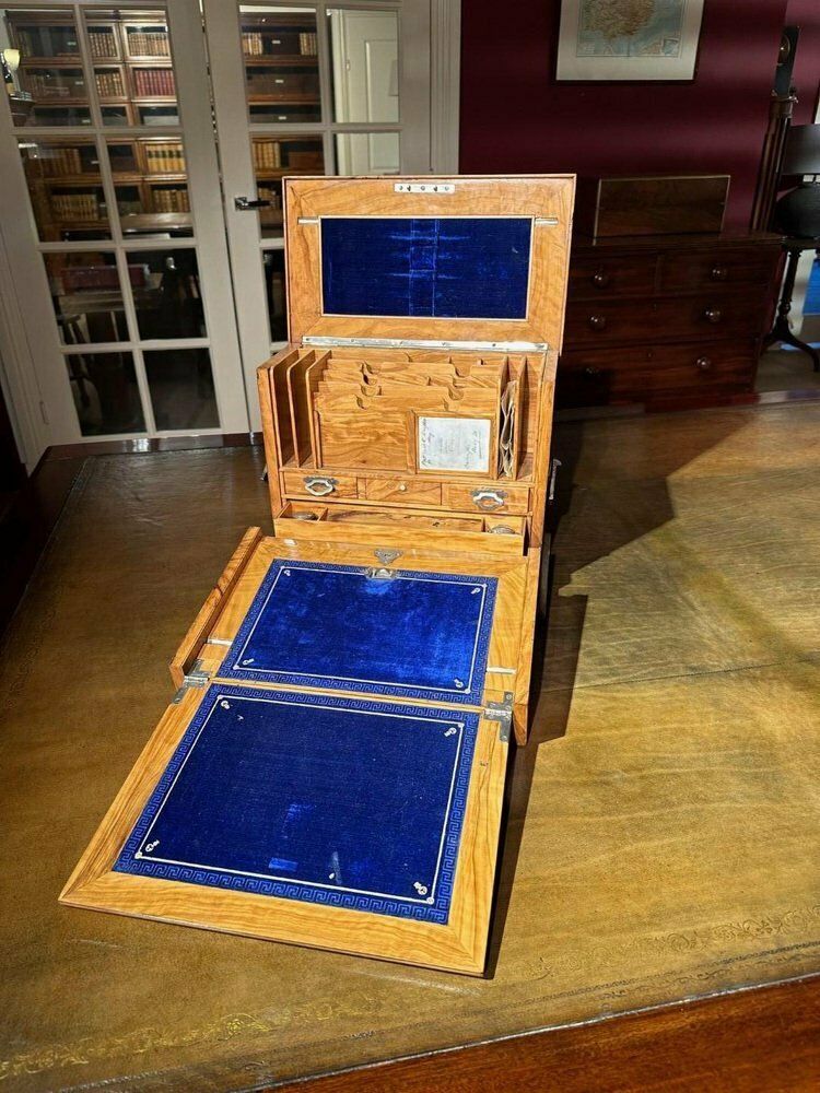 Vintage Olive Writing Box, 1800s