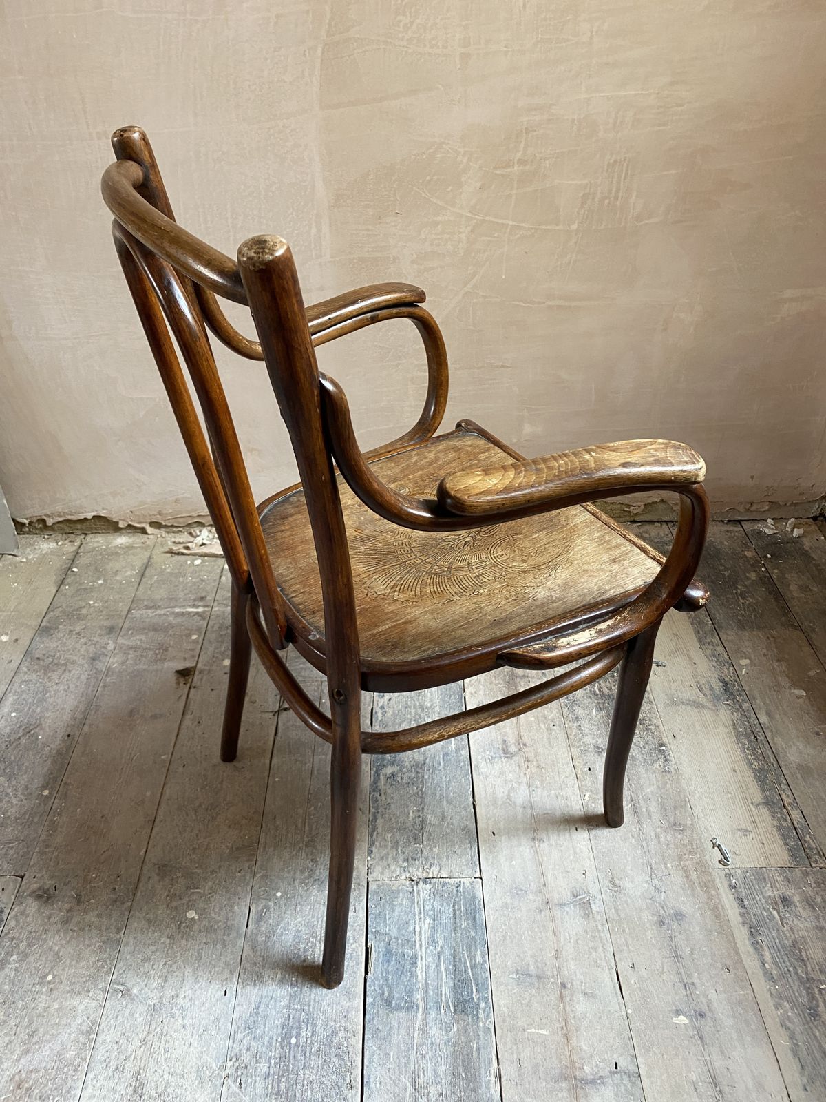 Bentwood Elbow Chair. Classic Design With Stamp On Seat photo Furniture