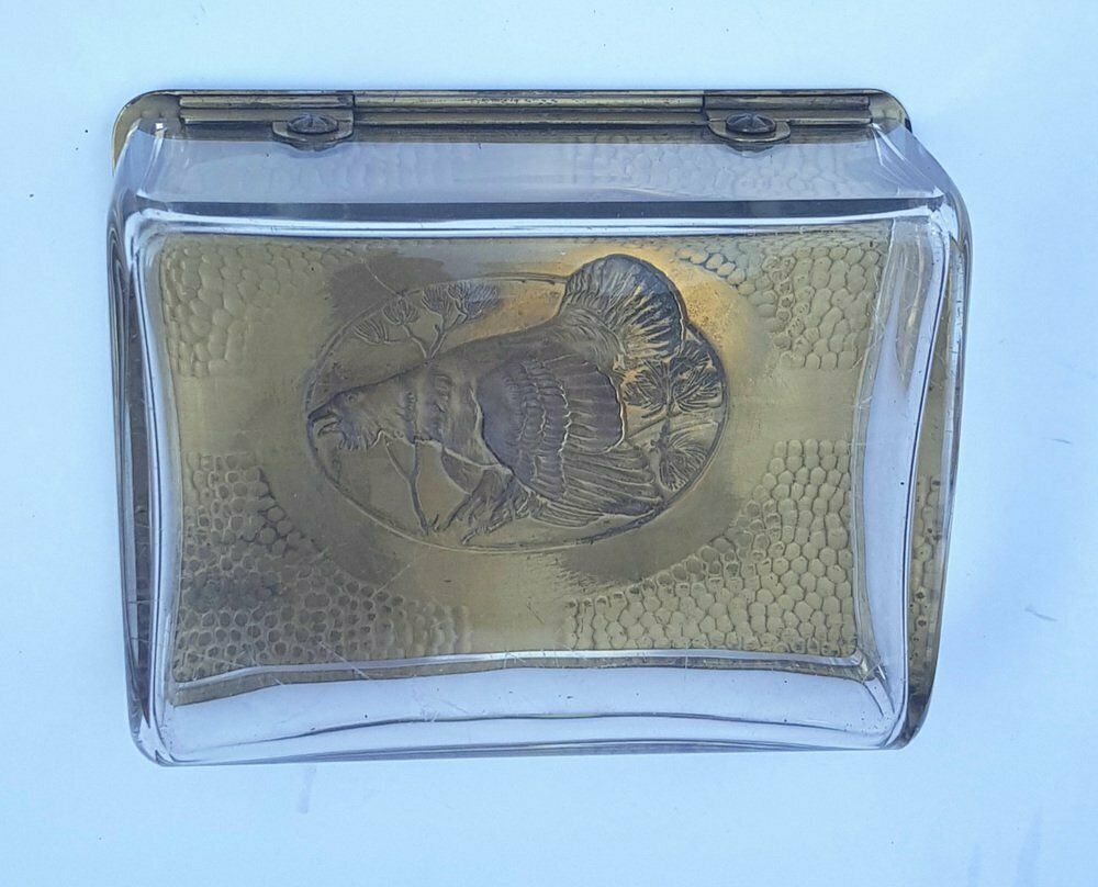 Antique Art Deco Humidor With Capercaillie Motif From Wmf photo for sale