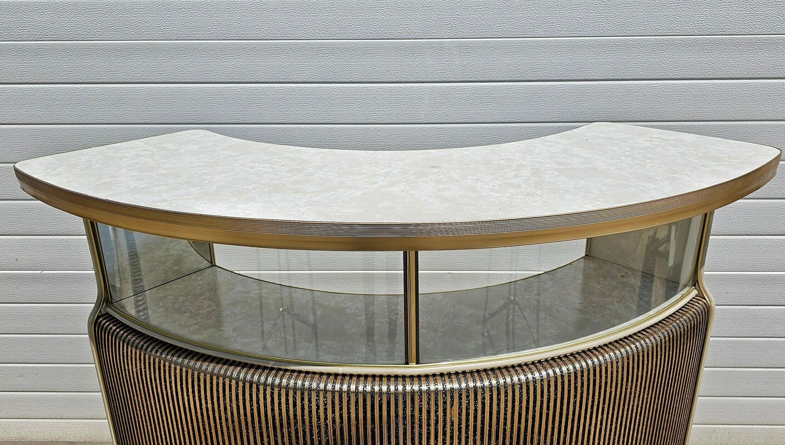 Extremely Rare Mid Century Modern Home Cocktail Bar With Bar Stools And Shelved Mirror // Made In The United Kingdom In 1950s photo 7400.0
