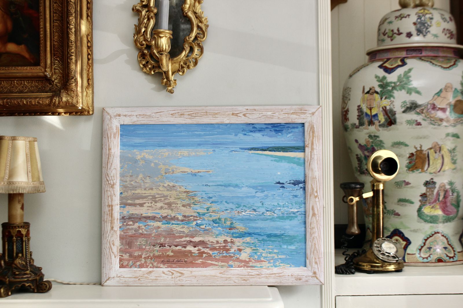 Rowland Behn (XX ): Hayle Estuary Cornwall, Acrylic On Board photo furniture