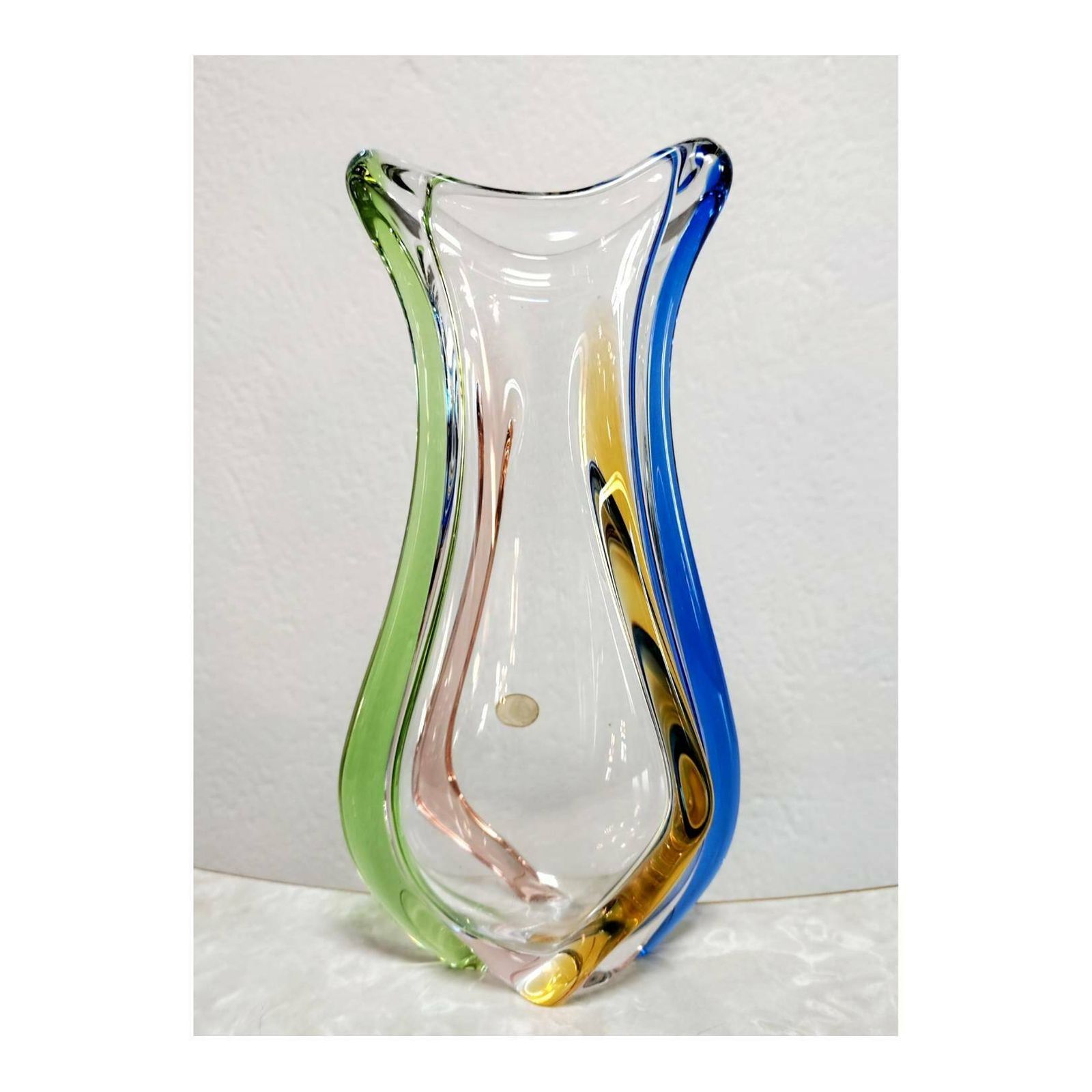 Czech Rhapsody Vase By František Zemek For Sklo Glass Factory // Made In Czechoslovakia In 1960s photo furniture