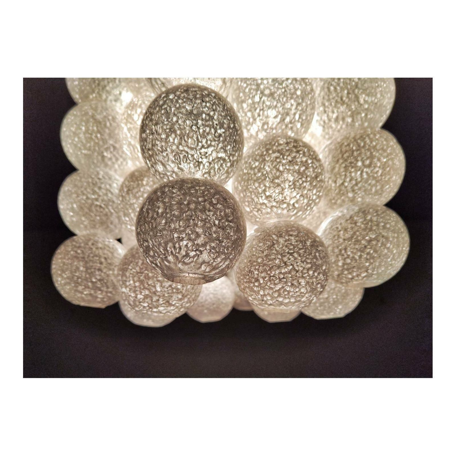 Rare Space Age Pendant Light By Napako, Model "Bubble" // Space Age Acrylic Chandelier // Made In Czechoslovakia In 1970s photo 765.0