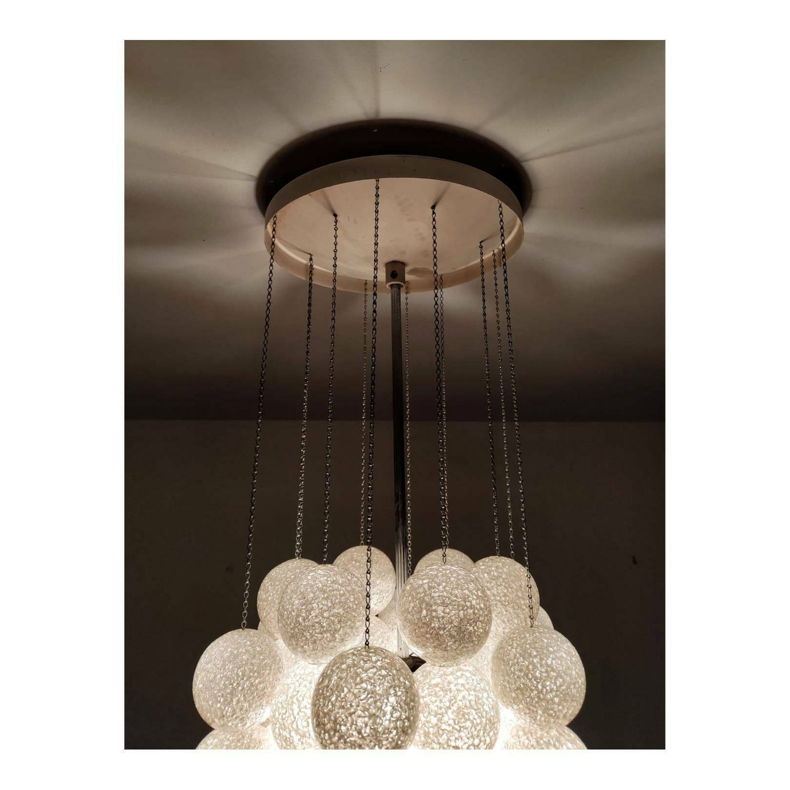 photo furniture Rare Space Age Pendant Light By Napako, Model "Bubble" // Space Age Acrylic Chandelier // Made In Czechoslovakia In 1970s