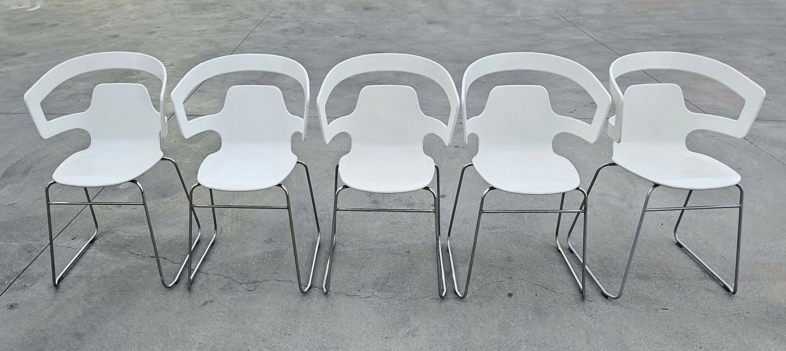 5 Postmodern Garden Dining Chairs Model Segesta 501 By Alfredo Häberli For Alias // Stackable Garden Chairs //Made In Italy In 2002 photo buy