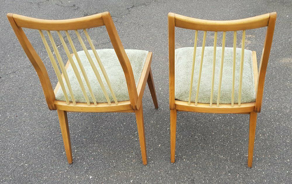 Wooden Dining Chairs With Sprout Backs, 1950s, Set Of 2 photo furniture