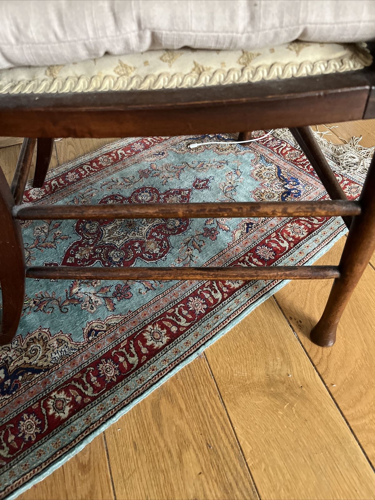 Antique Chair With Arms And Cream Upholstery photo furniture