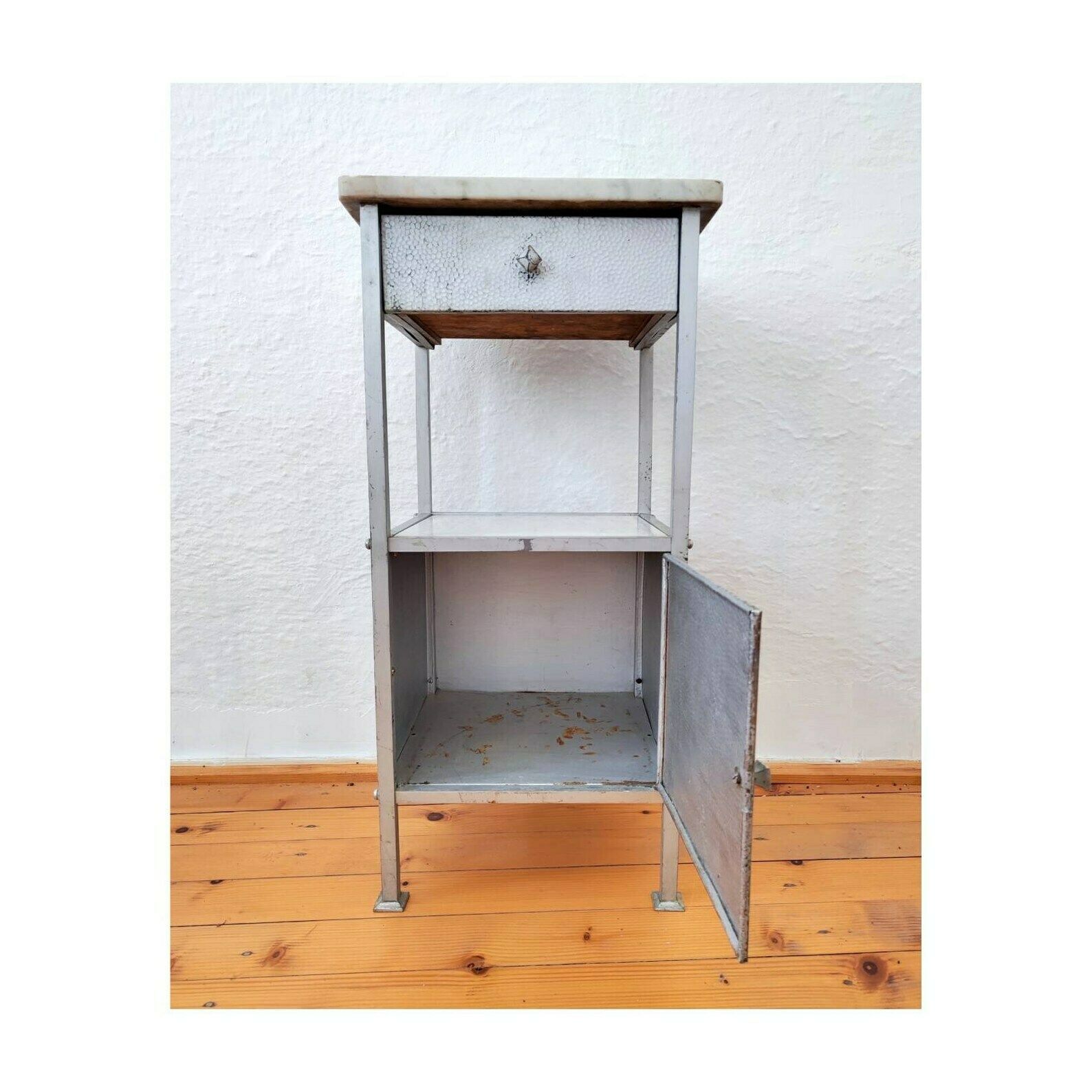 Extremely Rare Bathroom Stand Done In Nickel Plated Brass // Vienna Secession Medicine Cabinet // Antique Bathroom Stand // Made In Austria photo buy