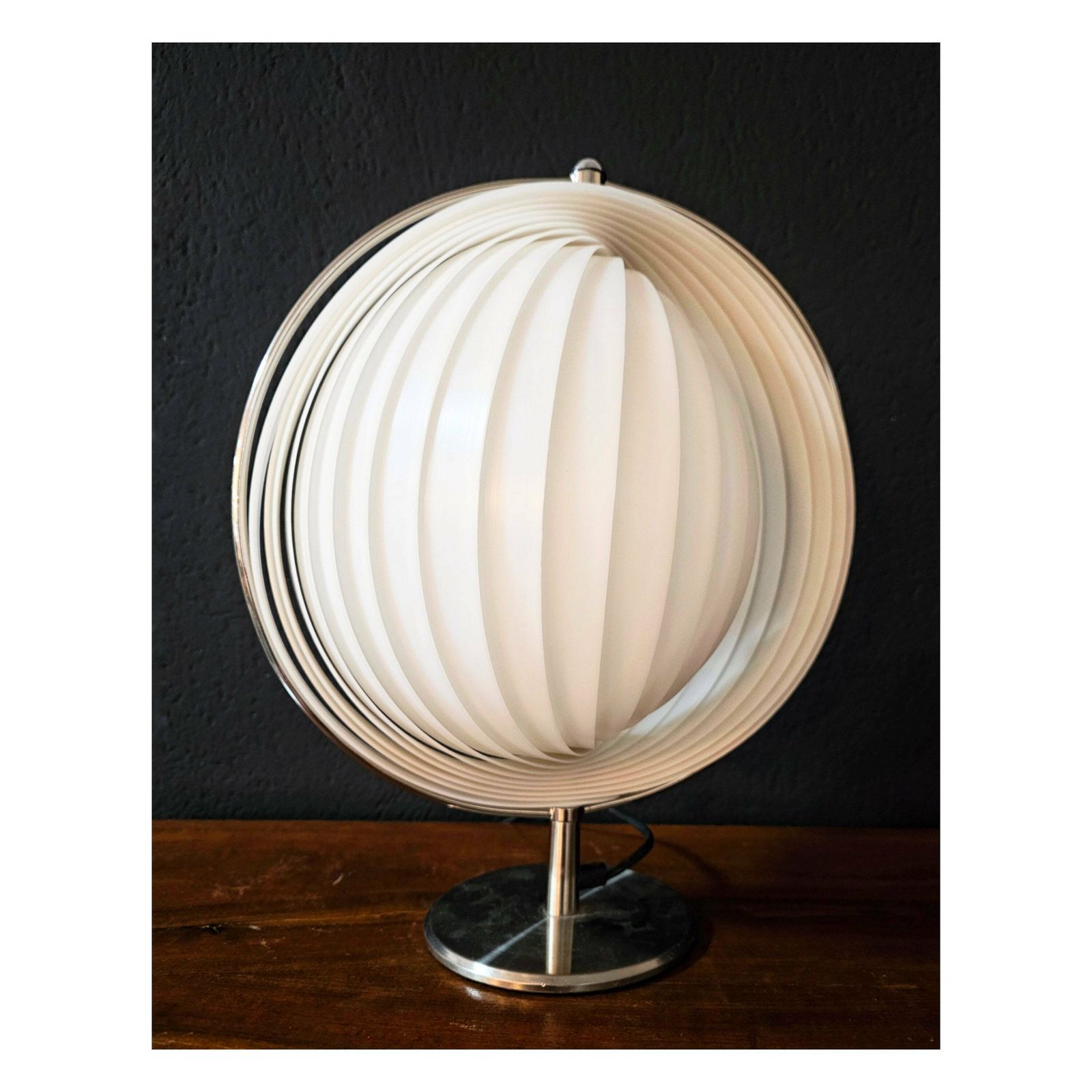 Moon Lamp By Kare Design Done In Verner Panton Style // Postmodern Table Lamp By Kare // Made In Spain In 1980s