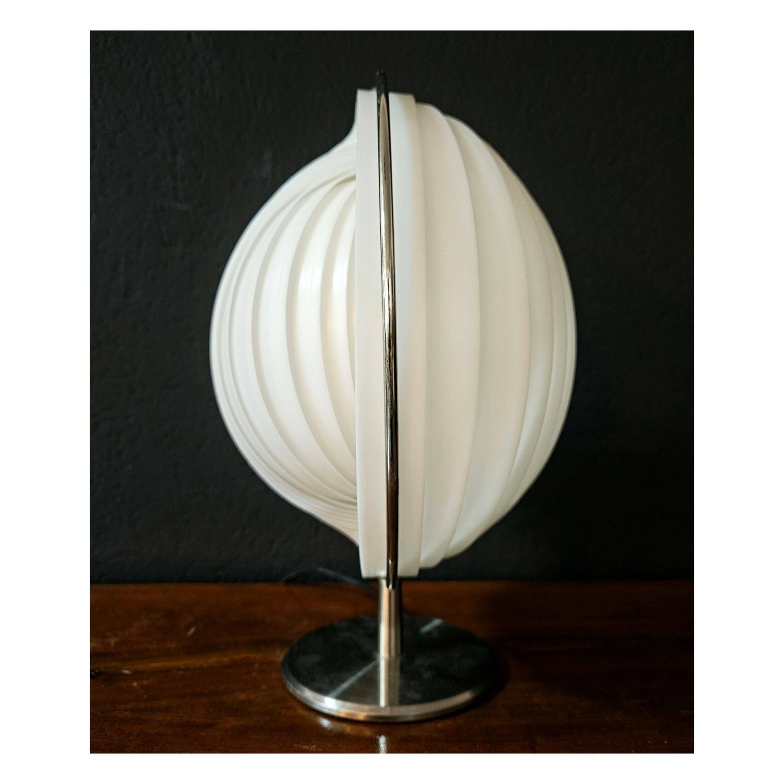 Moon Lamp By Kare Design Done In Verner Panton Style // Postmodern Table Lamp By Kare // Made In Spain In 1980s photo 720.0