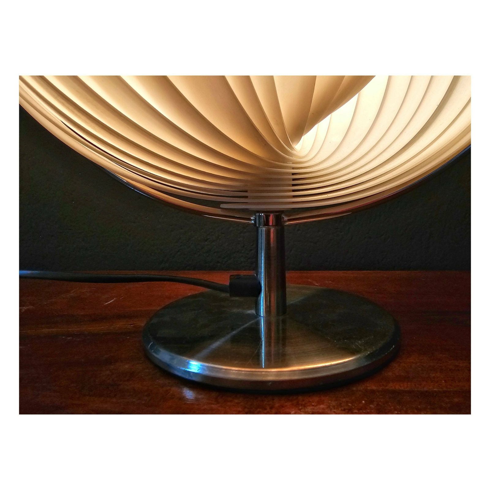Moon Lamp By Kare Design Done In Verner Panton Style // Postmodern Table Lamp By Kare // Made In Spain In 1980s photo vintage