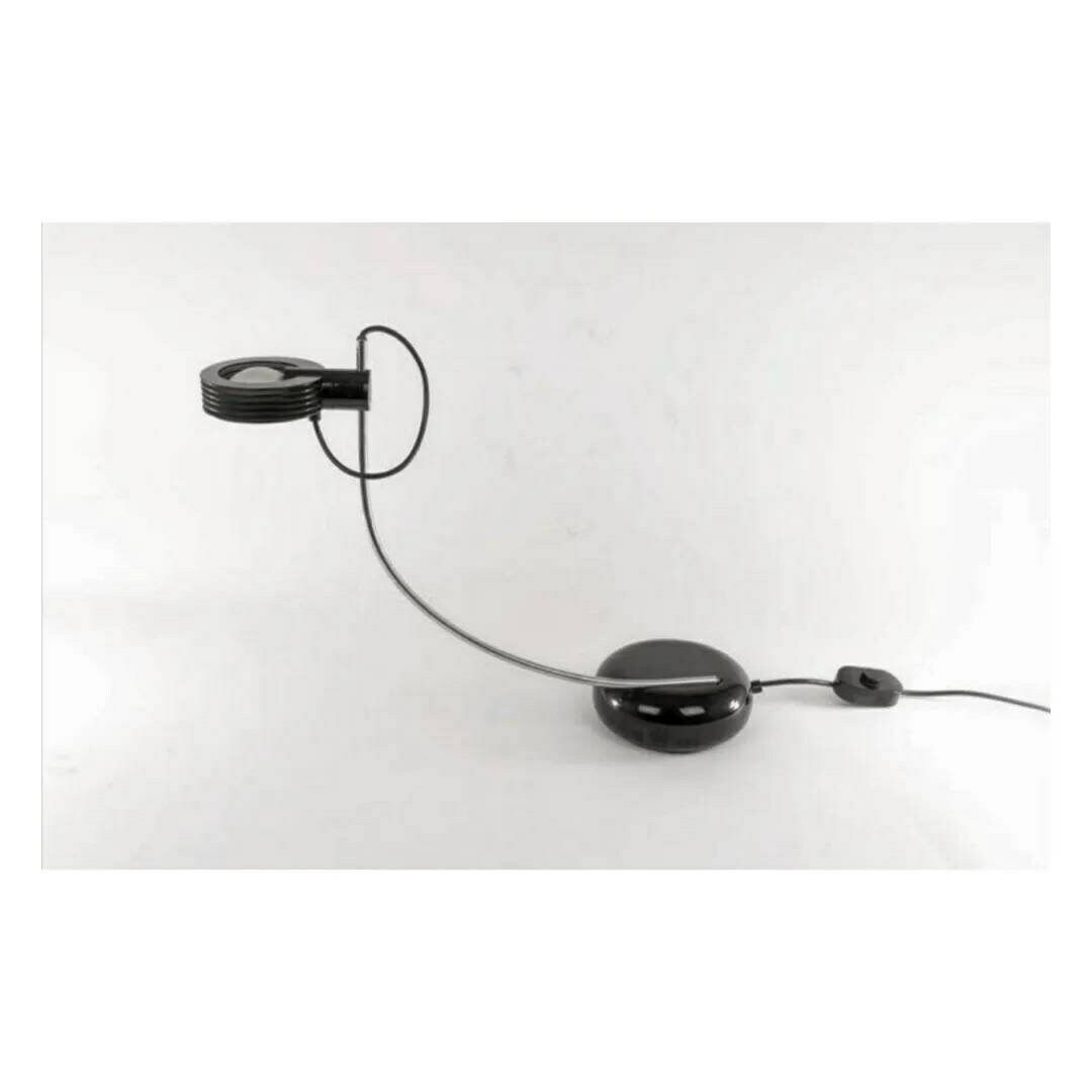 Space Age Halogen Lamp By Harvey Guzzini Model Cigno // Iguzzini Lamp // Black Guzzini Lamp // Made In Italy In 1970s photo buy